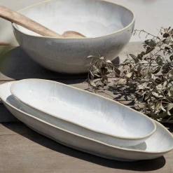 Eivissa Reactive Glaze Oval Platter, Small