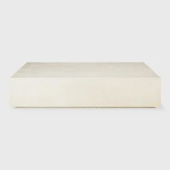Elements Rectangular Micro-cement Coffee Table, Off White