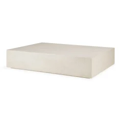 Elements Rectangular Micro-cement Coffee Table, Off White