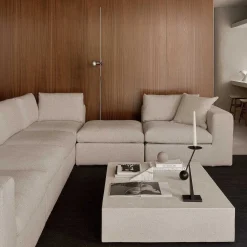 Elements Rectangular Micro-cement Coffee Table, Off White