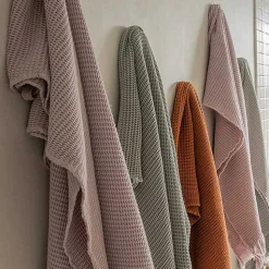 Ella Waffle Bath Towel, Sage