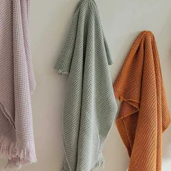 Ella Waffle Bath Towel, Sage