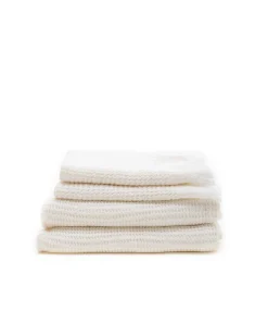 Ella Waffle Bath Towel, White