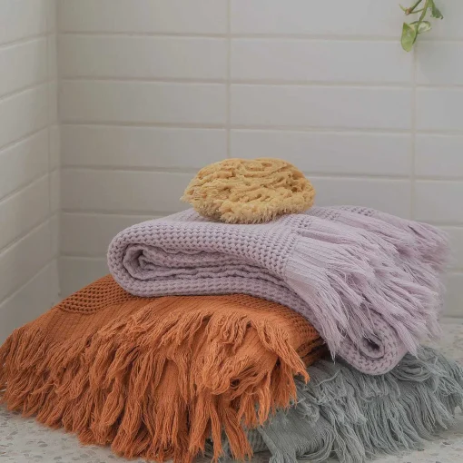 Ella Waffle Hand Towel, Sage