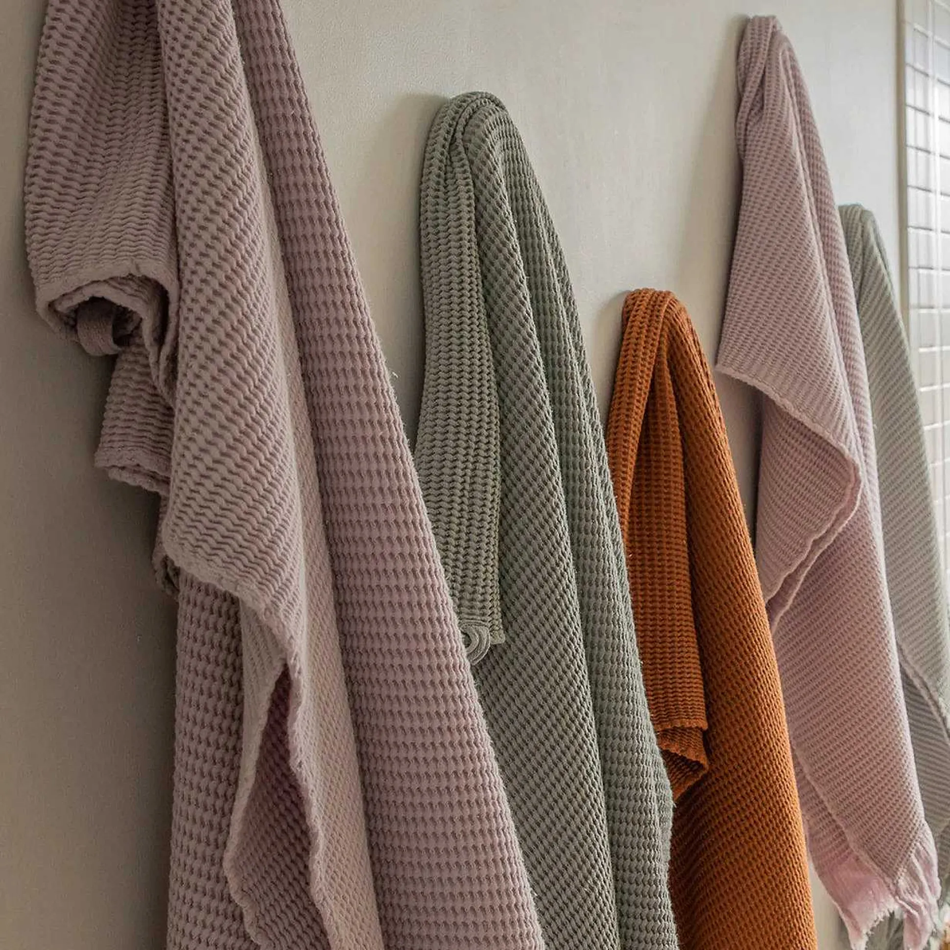 Ella Waffle Hand Towel, Sage