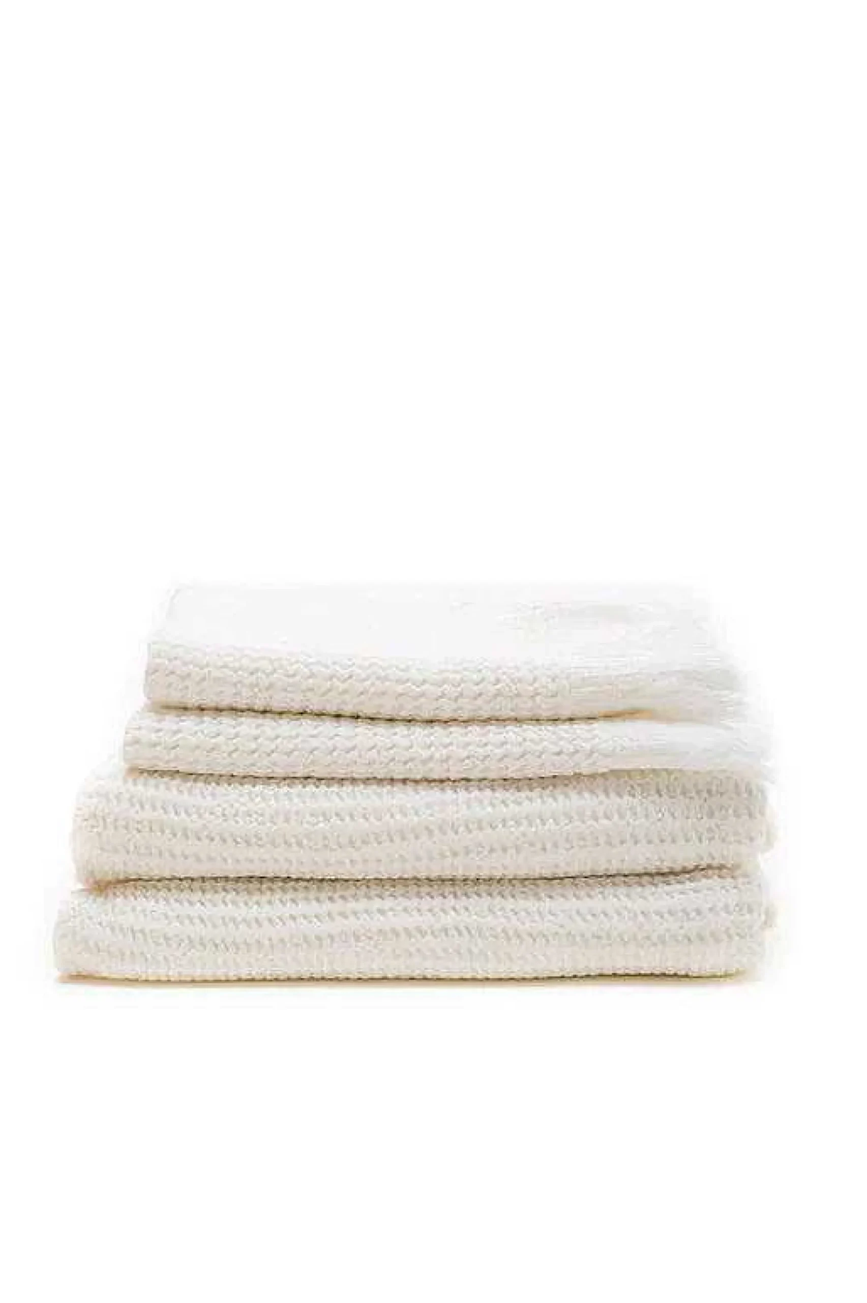 Ella Waffle Hand Towel, White