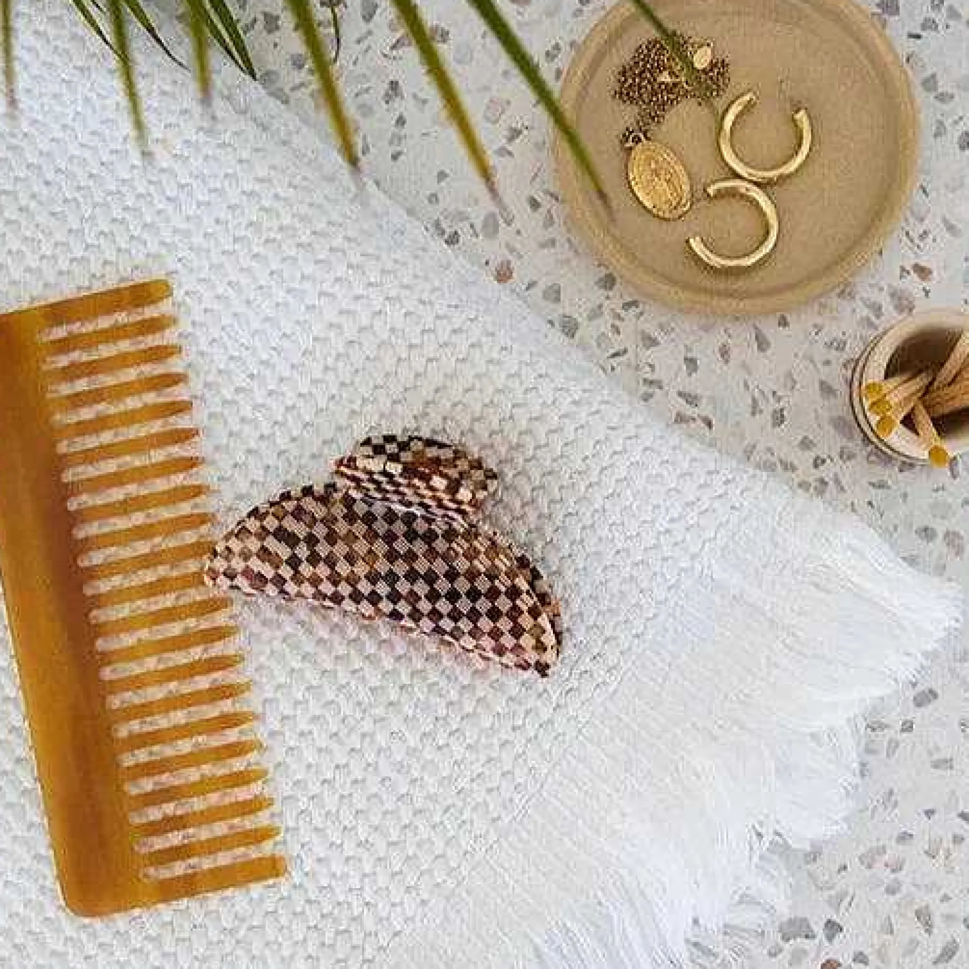 Ella Waffle Hand Towel, White