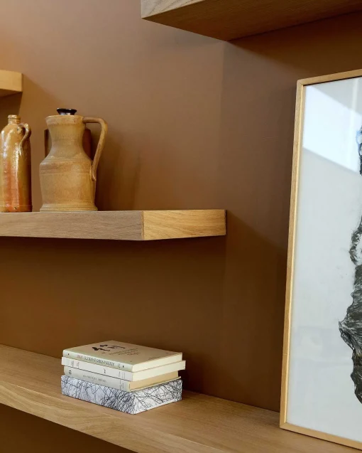 European Oak Wall Shelf, 28"