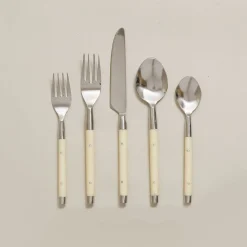 Everyday Stainless with Ivory Resin Inlay Flatware^Be Home Clearance