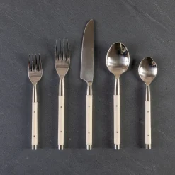 Everyday Stainless with Ivory Resin Inlay Flatware^Be Home Clearance