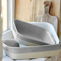 Fattoria 14" Rectangular Baker, Grey
