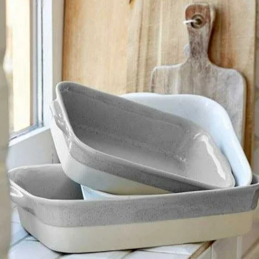 Fattoria 14" Rectangular Baker, Grey