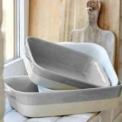 Fattoria 11" Rectangular Baker, Grey