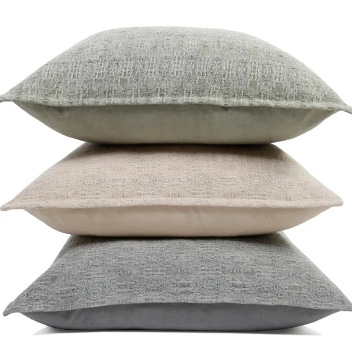Fiona Square Pillow, Light Grey^Be Home Shop