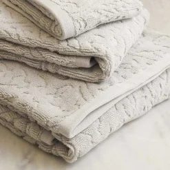 Firenze Washcloth, Platinum