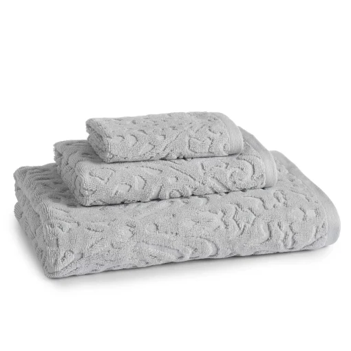 Firenze Washcloth, Platinum