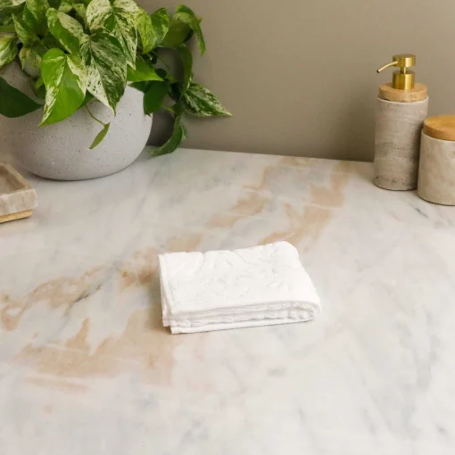 Firenze Washcloth, White