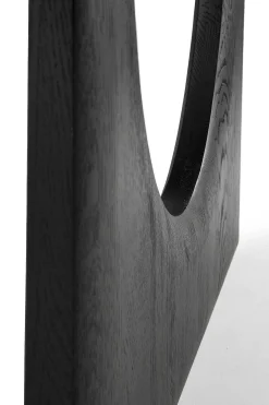 Geometric Black Oak Dining Table, 98"