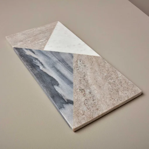 Geometric Marble Rectangular Board