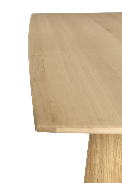 Geometric Oak Dining Table, 87"
