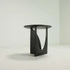 Geometric Side Table, Black Oak