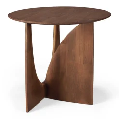 Geometric Side Table, Teak