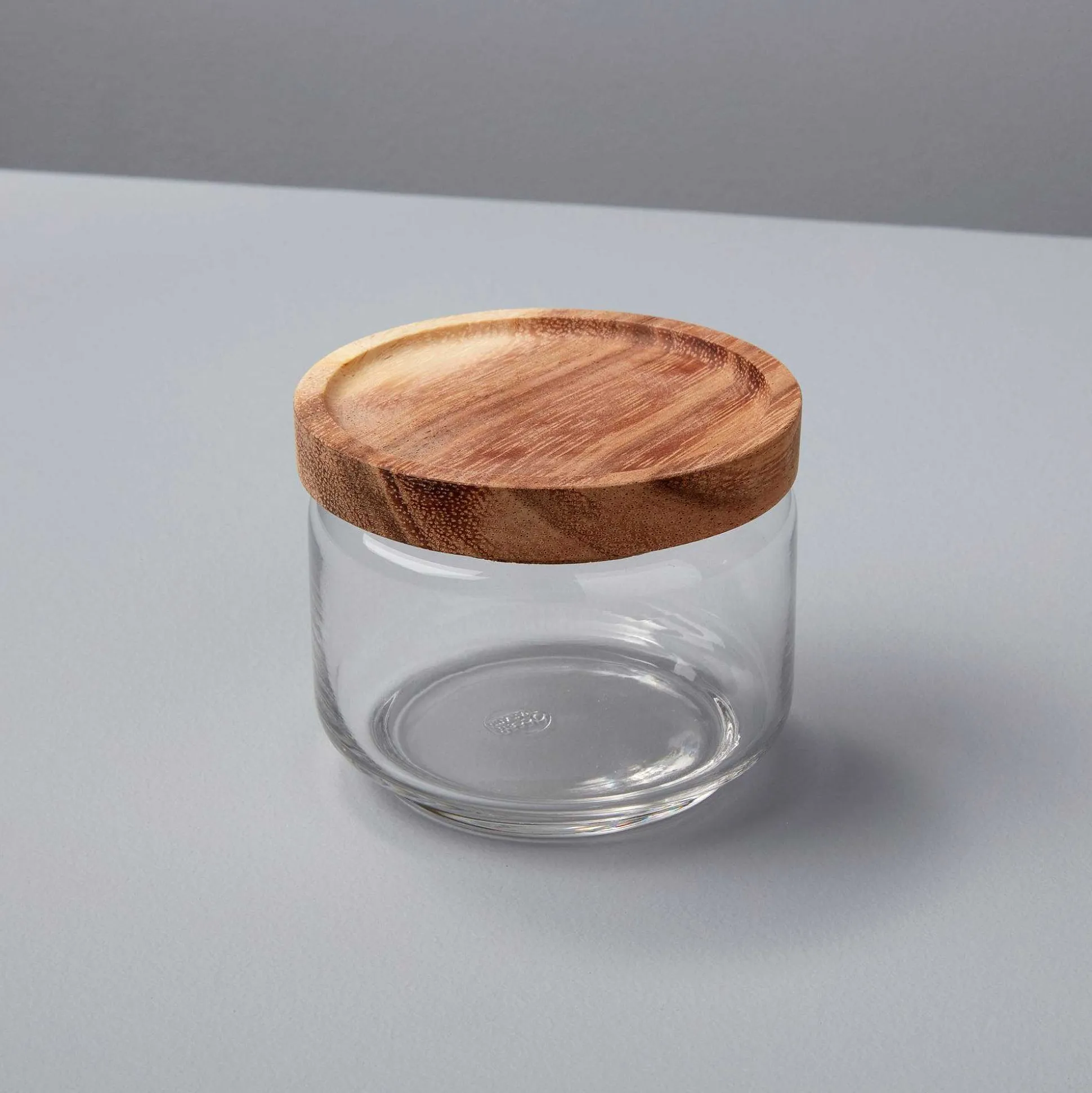 Glass Container with Acacia Lid Small