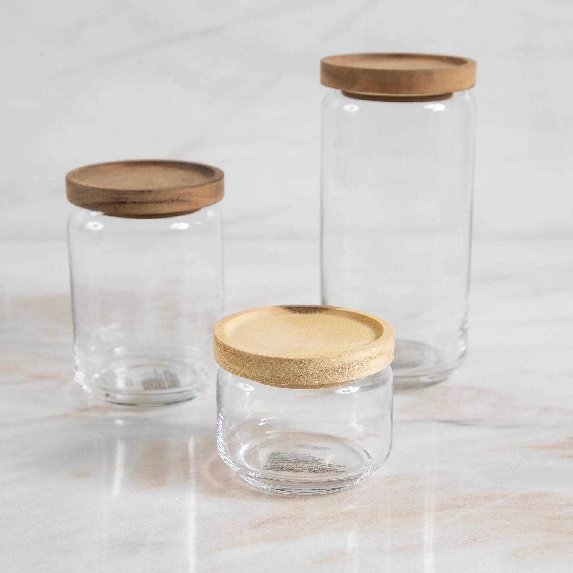 Glass Containers, Set of 3