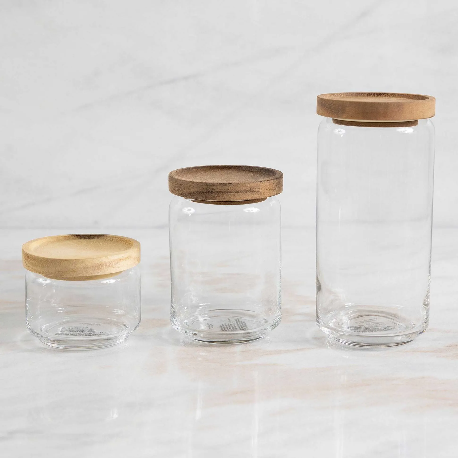 Glass Containers, Set of 3