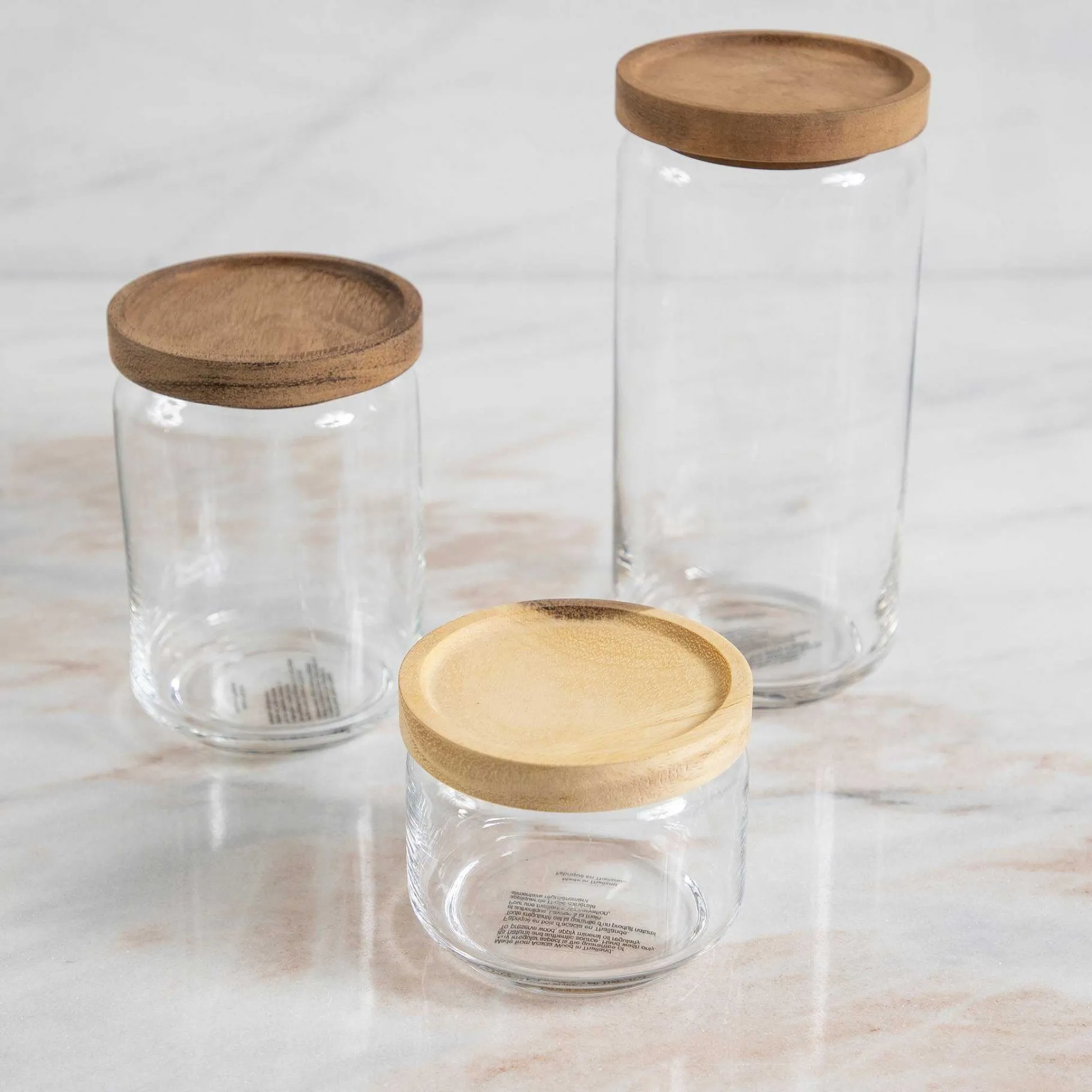 Glass Containers, Set of 3