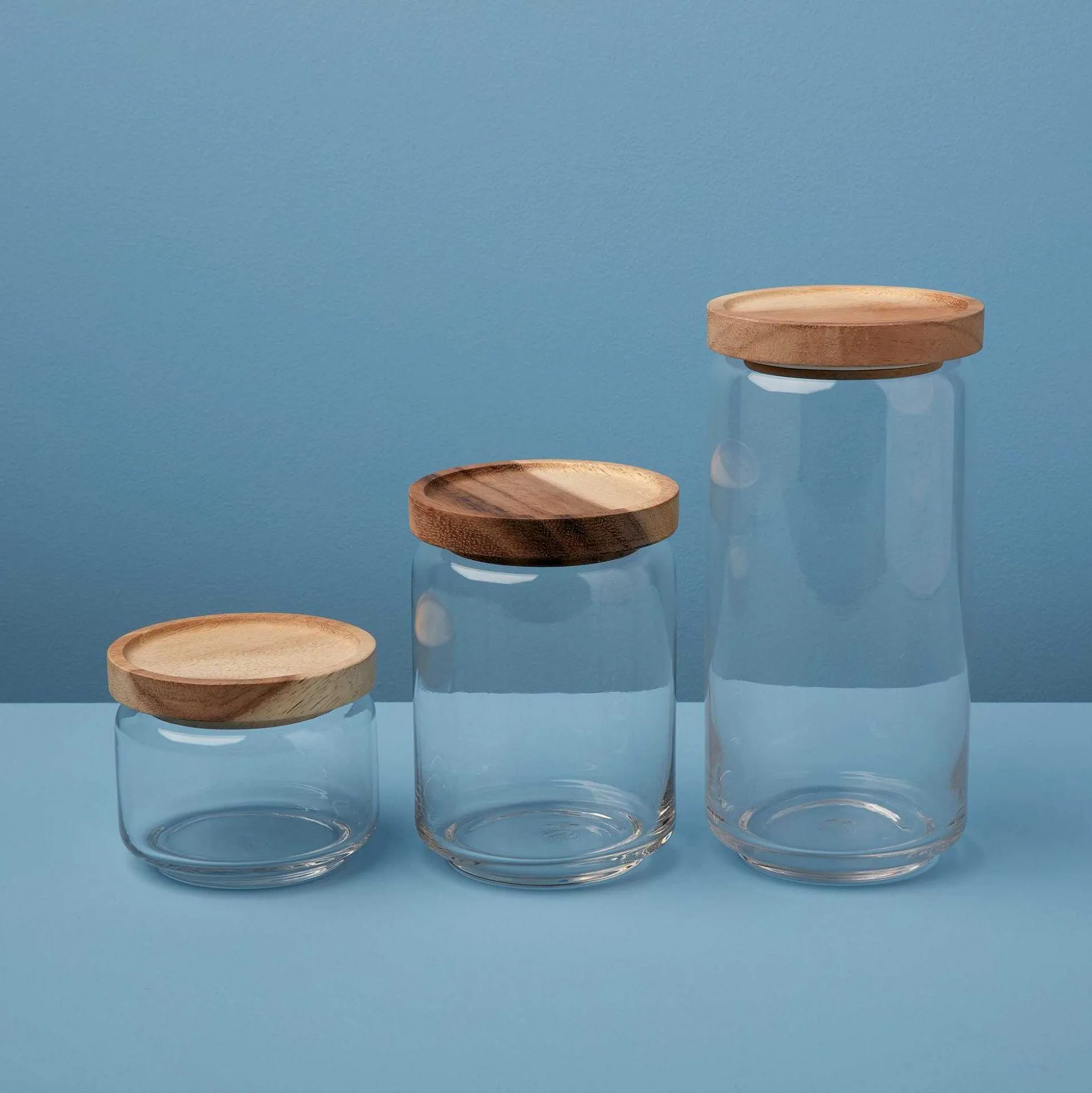 Glass Containers, Set of 3