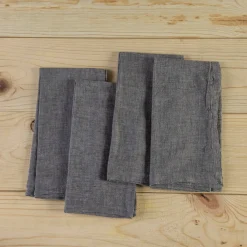Glenn Napkins, Set of 4, Charcoal^Be Home Outlet