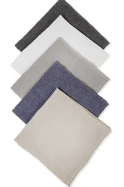 Glenn Napkins, Set of 4, Charcoal^Be Home Outlet