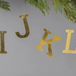 Gold Letter Ornament, J^Be Home Online