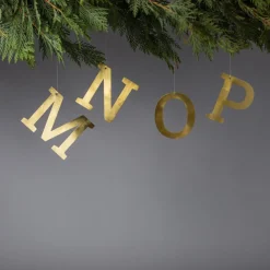 Gold Letter Ornament, O^Be Home Clearance