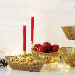 Gold Rhythm Wire Oval Basket
