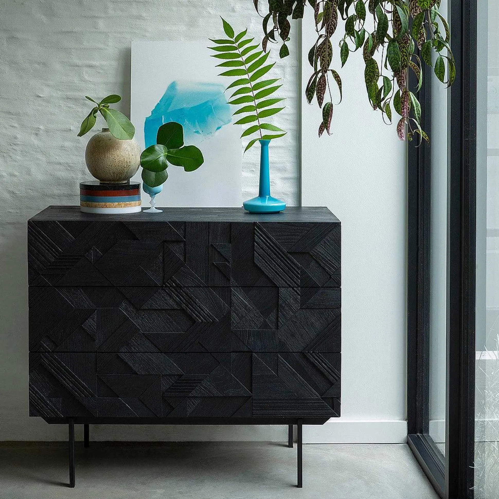 Graphic Teak Dresser