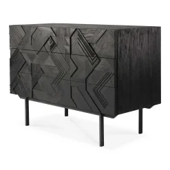 Graphic Teak Dresser