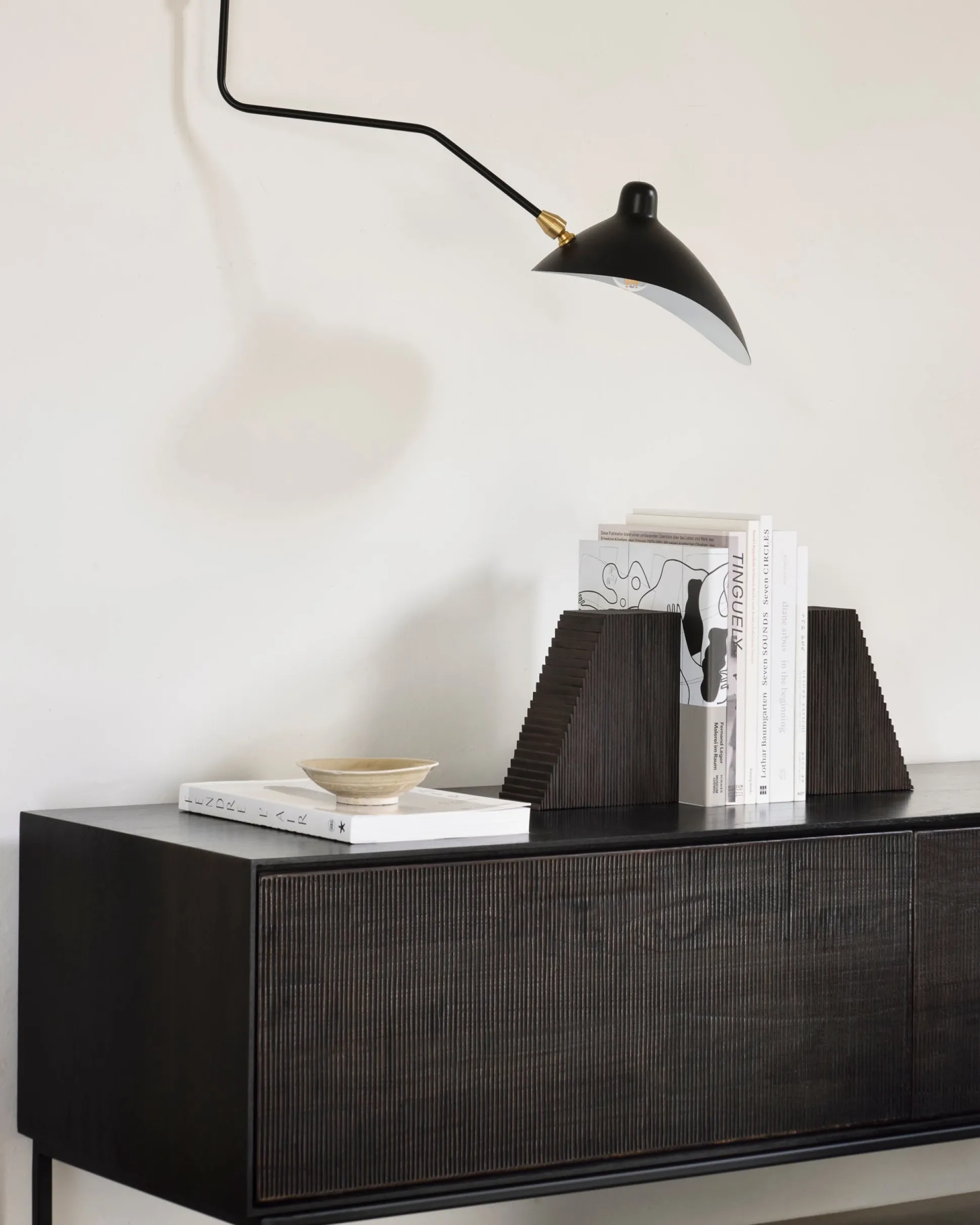 Grooves Dark Brown Mahogany Bookends, Set Of 2^Be Home Discount