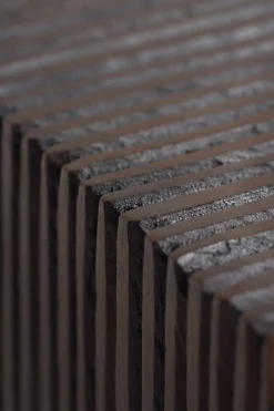 Grooves Dark Brown Mahogany Bookends, Set Of 2^Be Home Discount