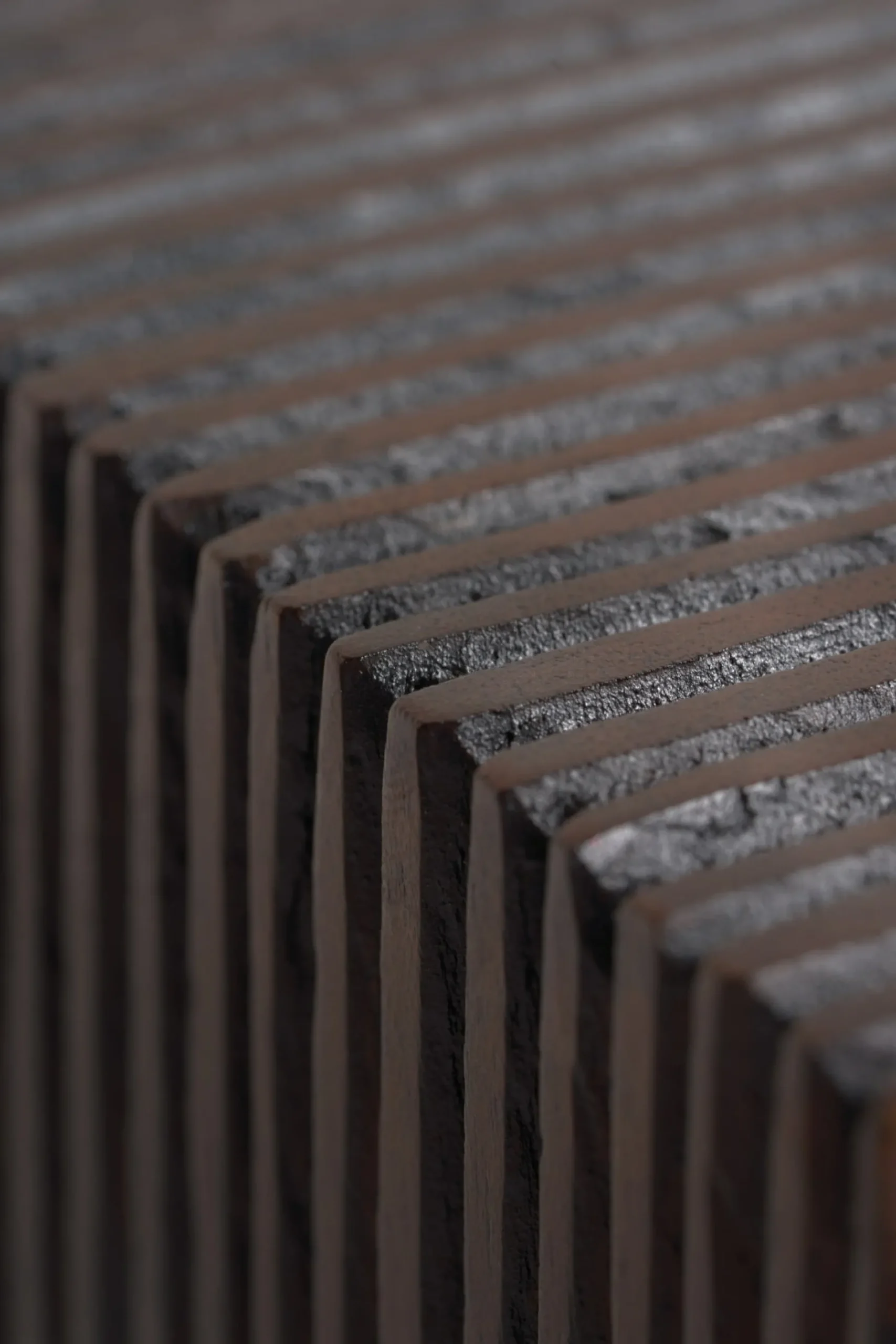 Grooves Dark Brown Mahogany Bookends, Set Of 2^Be Home Discount