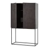 Grooves Solid Teak Cabinet