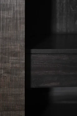 Grooves Solid Teak Cabinet