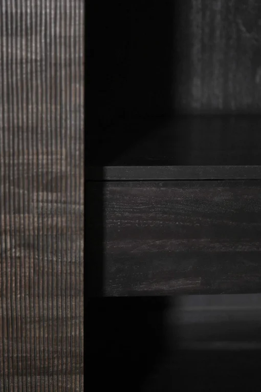 Grooves Solid Teak Cabinet
