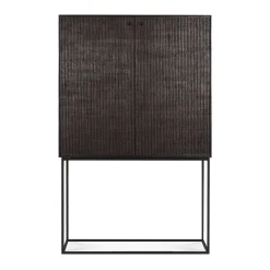 Grooves Solid Teak Cabinet
