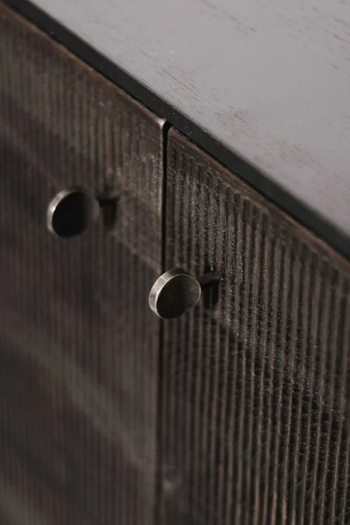 Grooves Solid Teak Cabinet