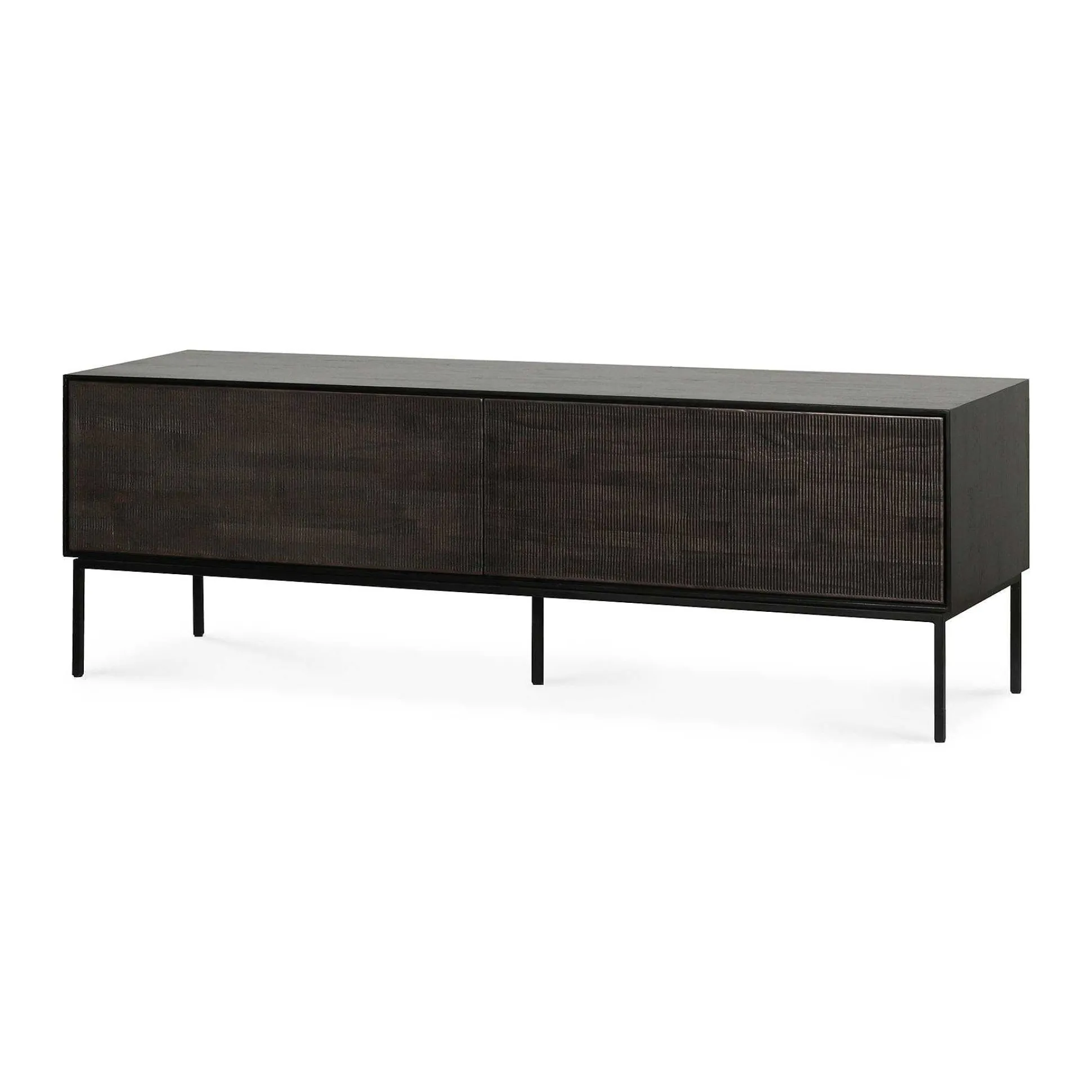 Grooves Solid Teak Media Console, 64"