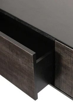 Grooves Solid Teak Media Console, 64