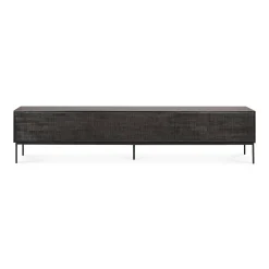 Grooves Solid Teak Media Console, 95.5"