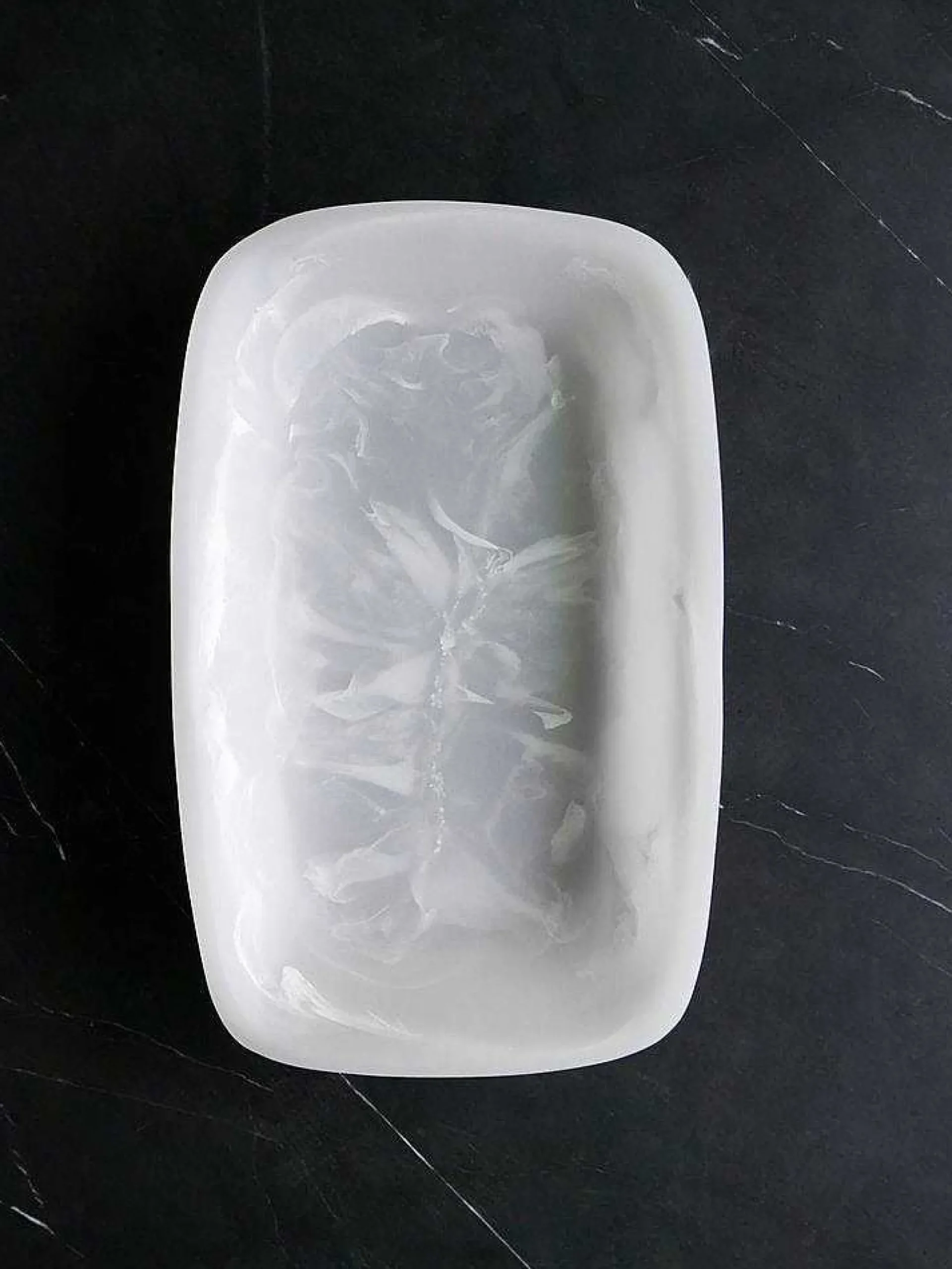 Handmade Resin Tray, Alabaster, Large